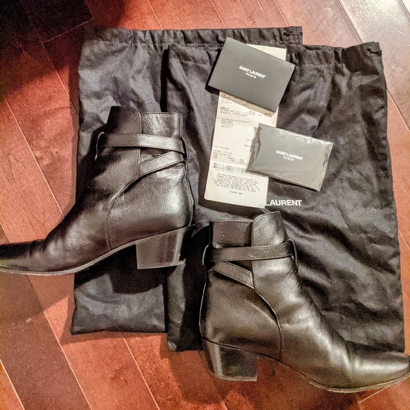 AUTHENTIC YSL Black Wyatt Jodhpur Boots - Picture 3 of 15